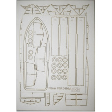 PBR 31 Mk. II Pibber — американский речной патрульный катер - вырезанные лазером детали PBR 31 Mk. II Pibber — американский речной патрульный катер - вырезанные лазером детали