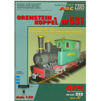 Orenstein & Koppel NR 531 - паровоз и два вагона