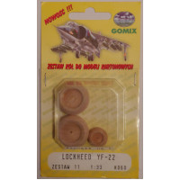 YF-22 Lightning II – Набор колёс из дерева