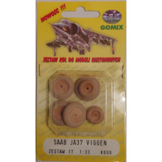 Saab J-37 Viggen – Набор колёс из дерева Saab J-37 Viggen – Набор колёс из дерева