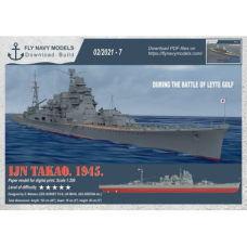 IJN Takao 1945 - тяжёлый крейсер + детали каркаса вырезанные лазером