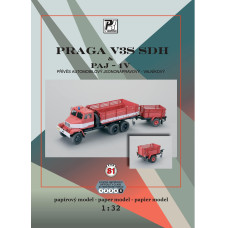 Praga V3S SDH с прицепом PAJ-1V - вспомогательная пажарная машина