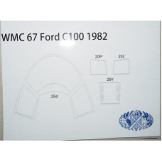 Ford Mk.II C100 1982 – гоночный автомобиль – детали оконных стекол